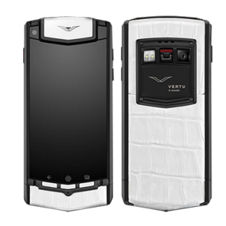 Vertu Ti Android Pure Black White Crocodile Leather